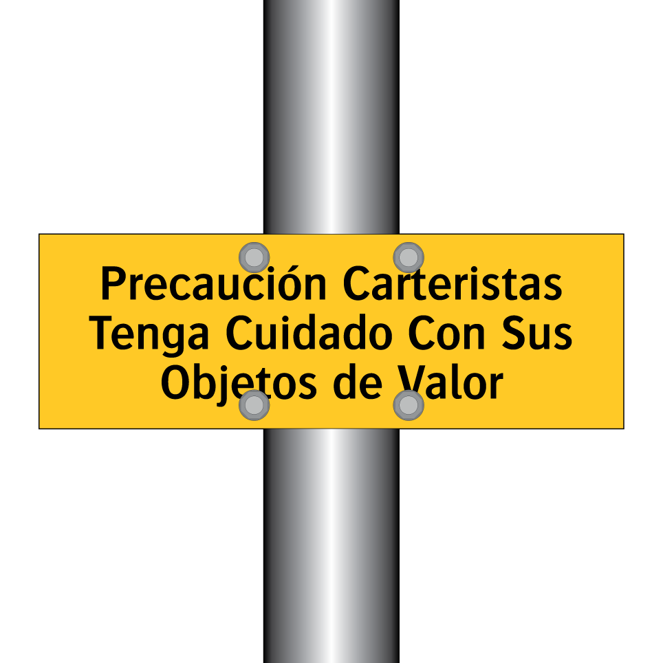 Precaución Carteristas Tenga Cuidado Con Sus Objetos de Valor