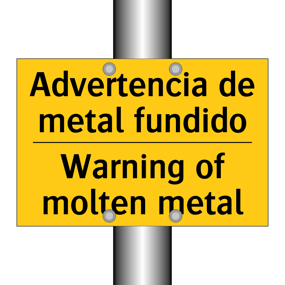 Advertencia de metal fundido - Warning of molten metal