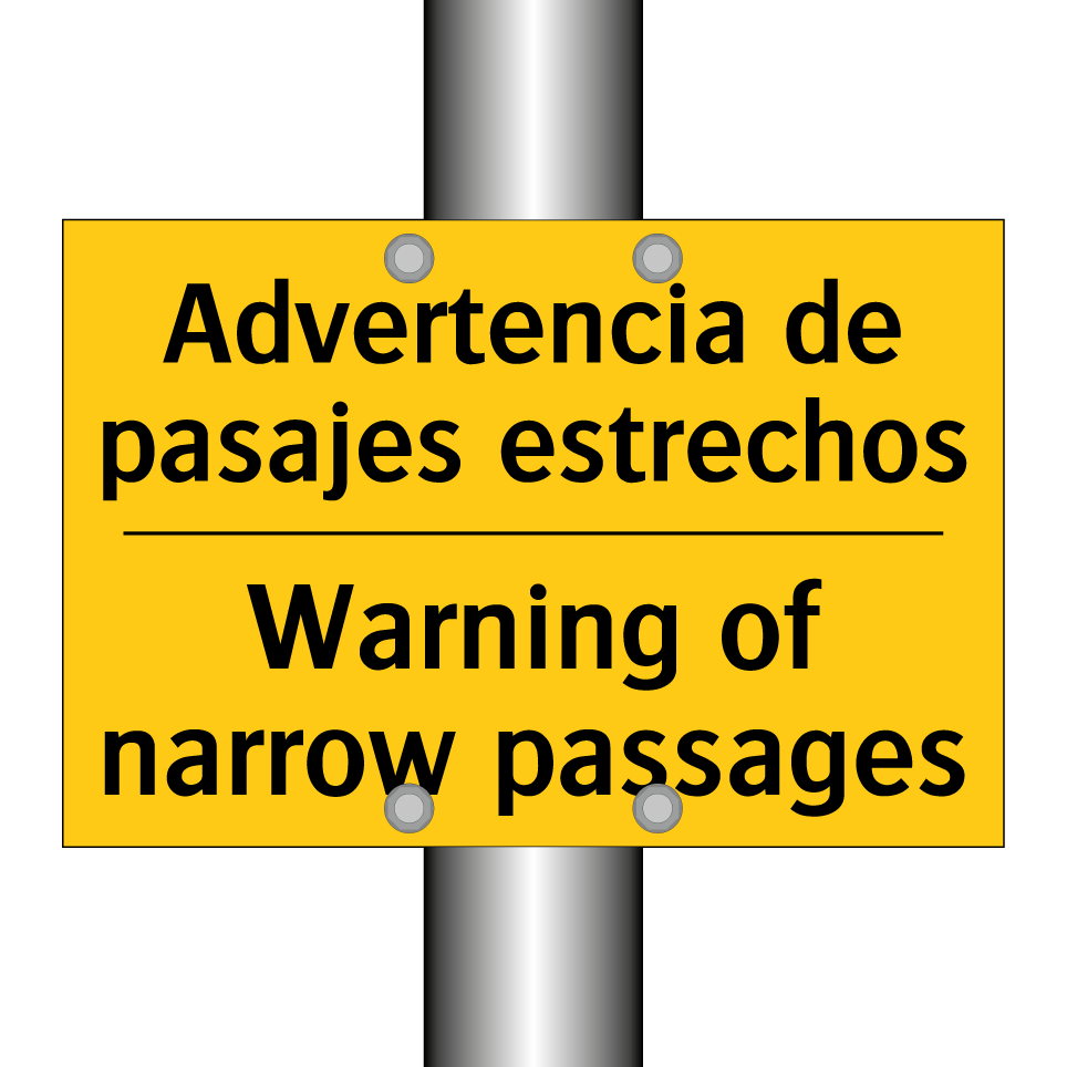 Advertencia de pasajes estrechos - Warning of narrow passages