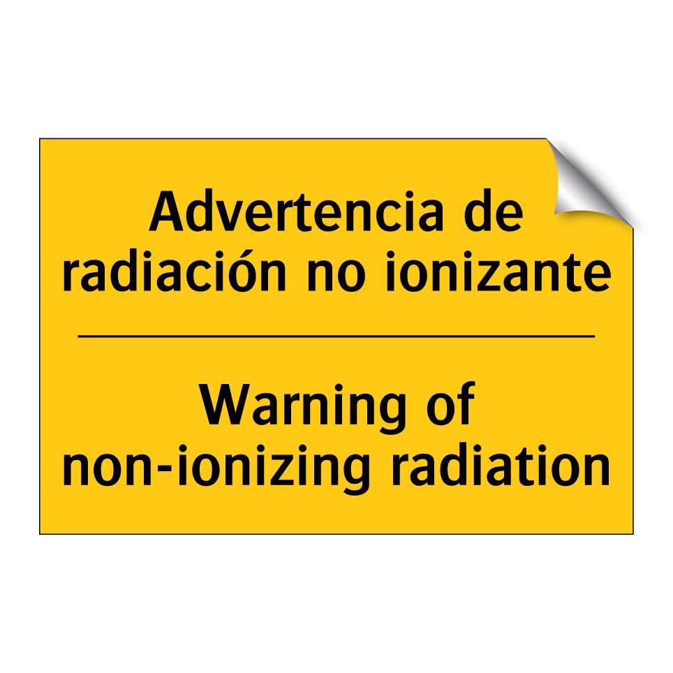 Advertencia de radiación no ionizante - Warning of non-ionizing radiation