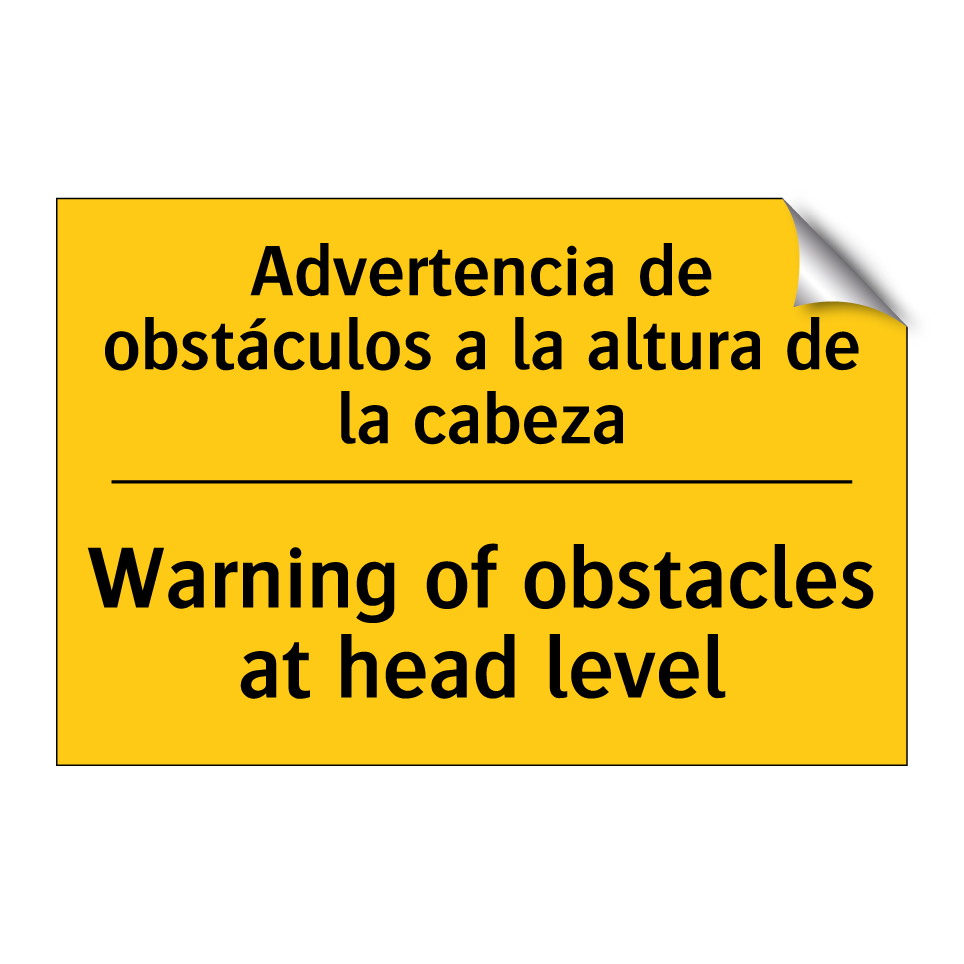 Advertencia de obstáculos a la altura de la cabeza - Warning of obstacles at head level
