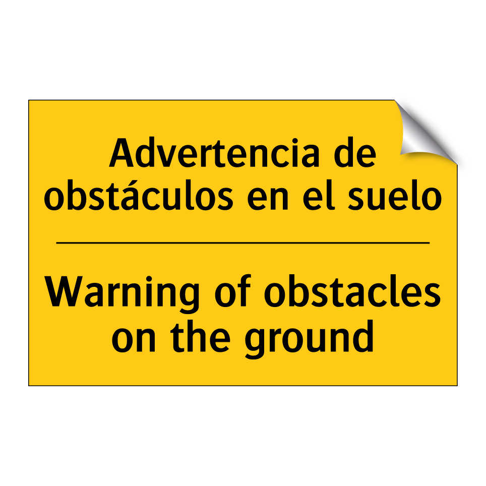 Advertencia de obstáculos en el suelo - Warning of obstacles on the ground