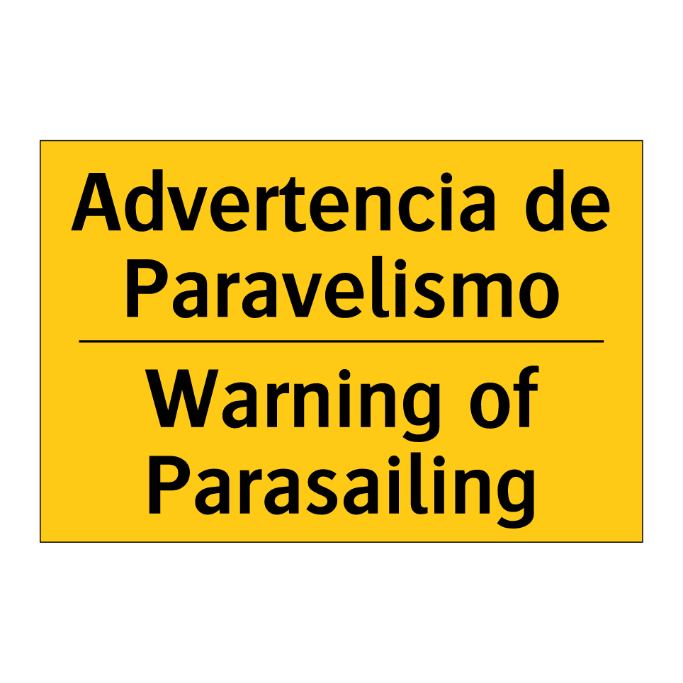 Advertencia de Paravelismo - Warning of Parasailing