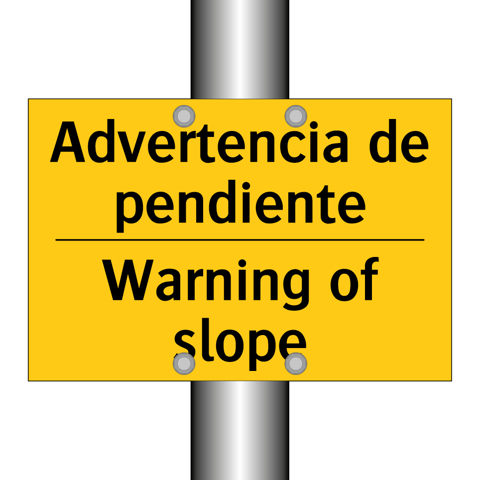 Advertencia de pendiente - Warning of slope