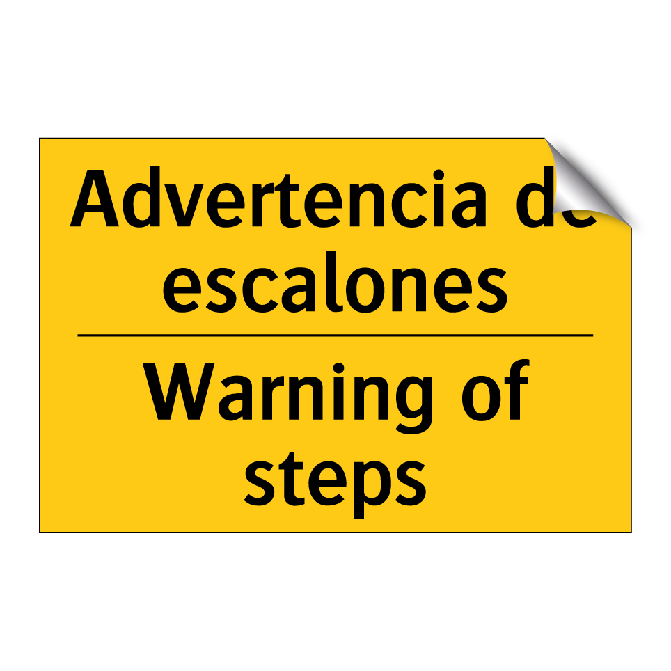 Advertencia de escalones - Warning of steps