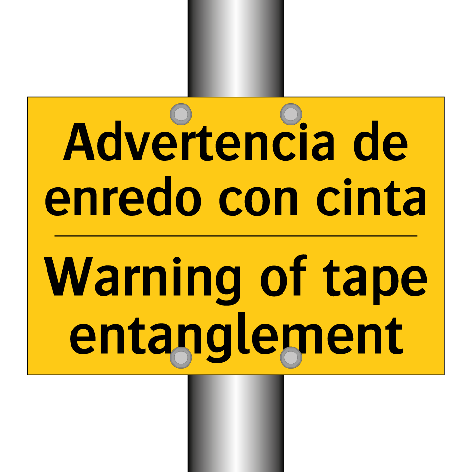 Advertencia de enredo con cinta - Warning of tape entanglement