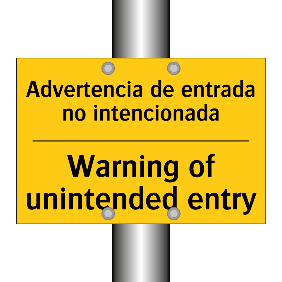 Advertencia de entrada no intencionada - Warning of unintended entry