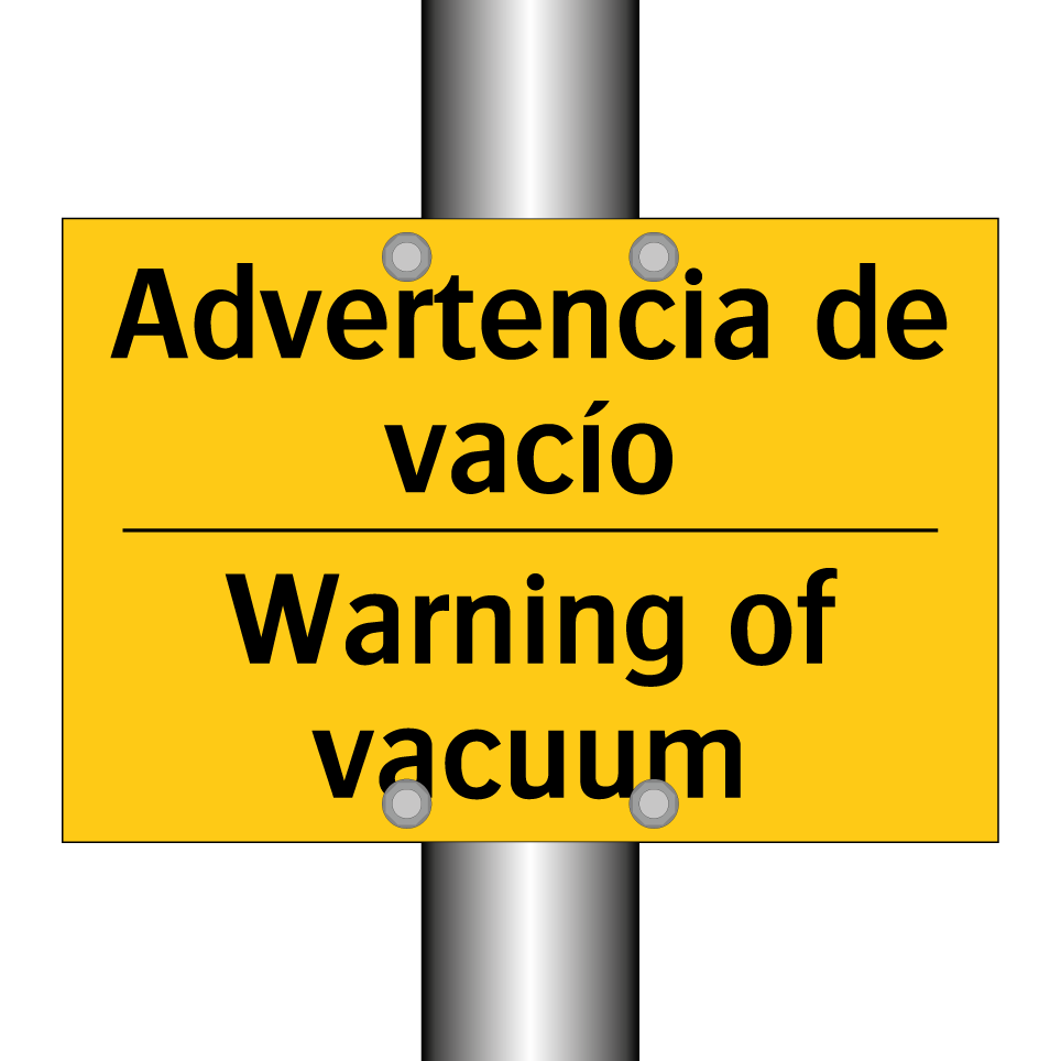 Advertencia de vacío - Warning of vacuum