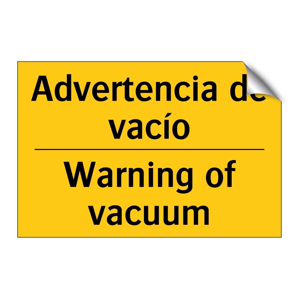 Advertencia de vacío - Warning of vacuum