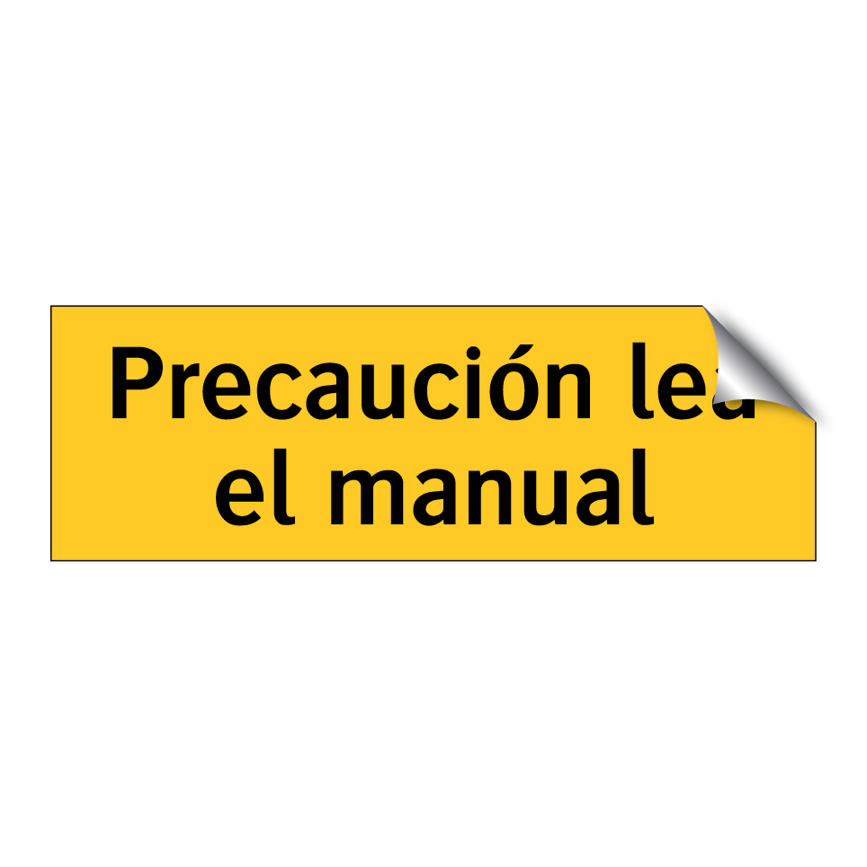 Precaución lea el manual