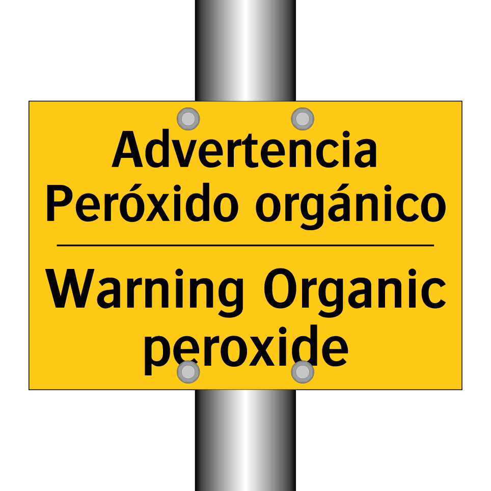 Advertencia Peróxido orgánico - Warning Organic peroxide