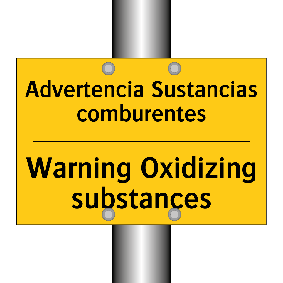 Advertencia Sustancias comburentes - Warning Oxidizing substances