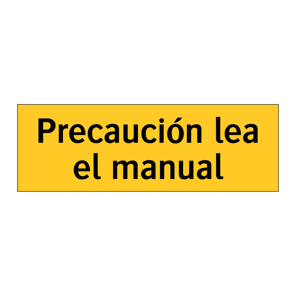 Precaución lea el manual