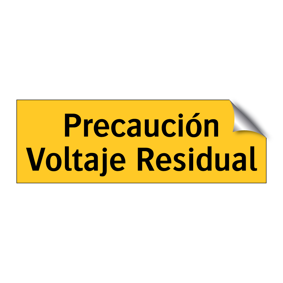 Precaución Voltaje Residual
