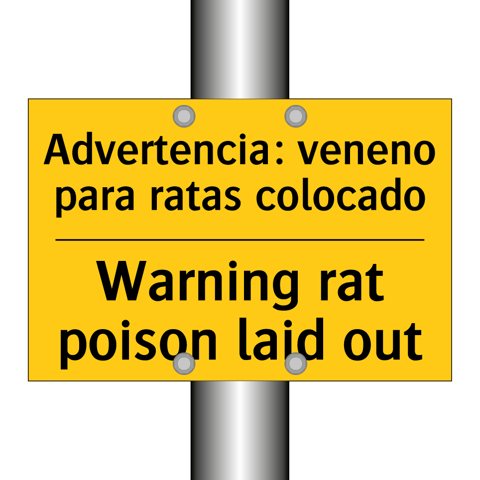 Advertencia: veneno para ratas colocado - Warning rat poison laid out