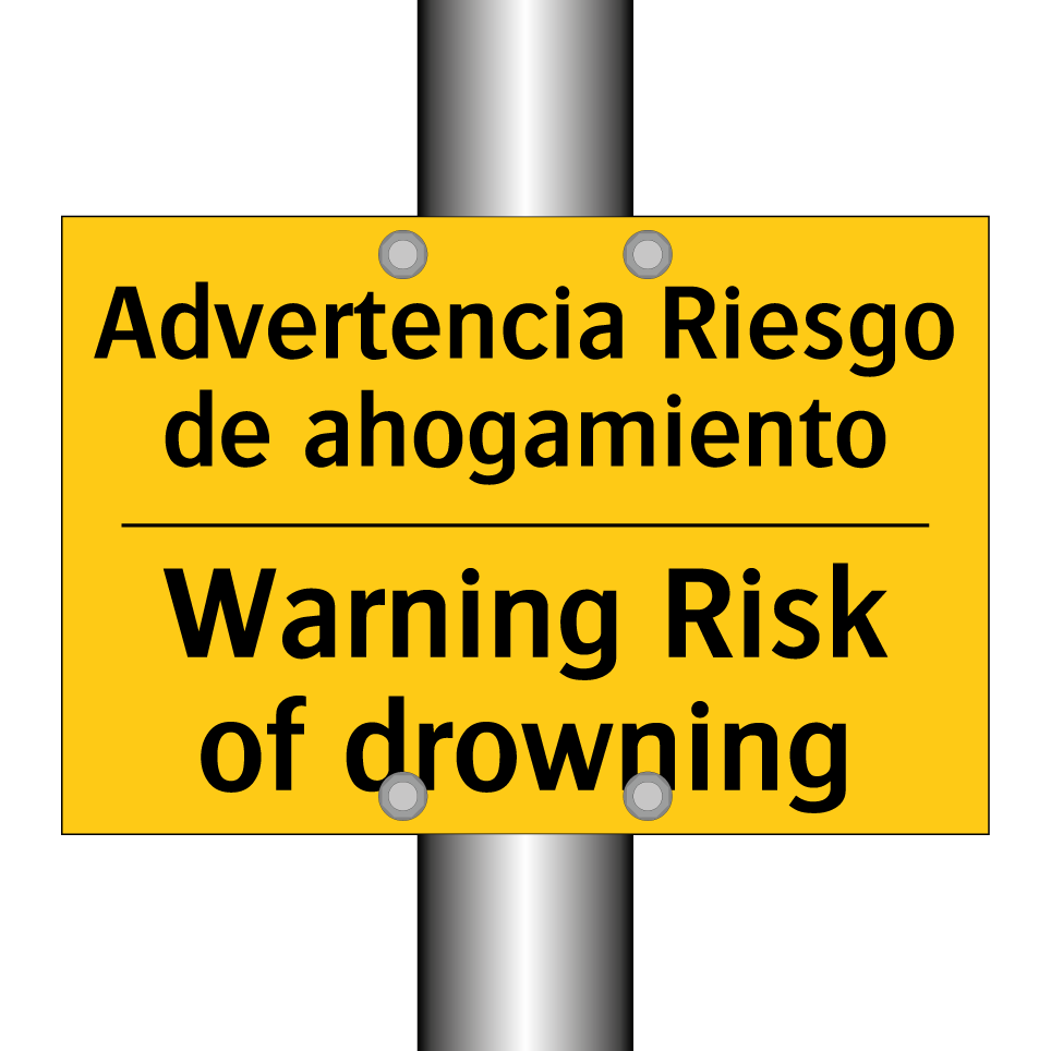 Advertencia Riesgo de ahogamiento - Warning Risk of drowning