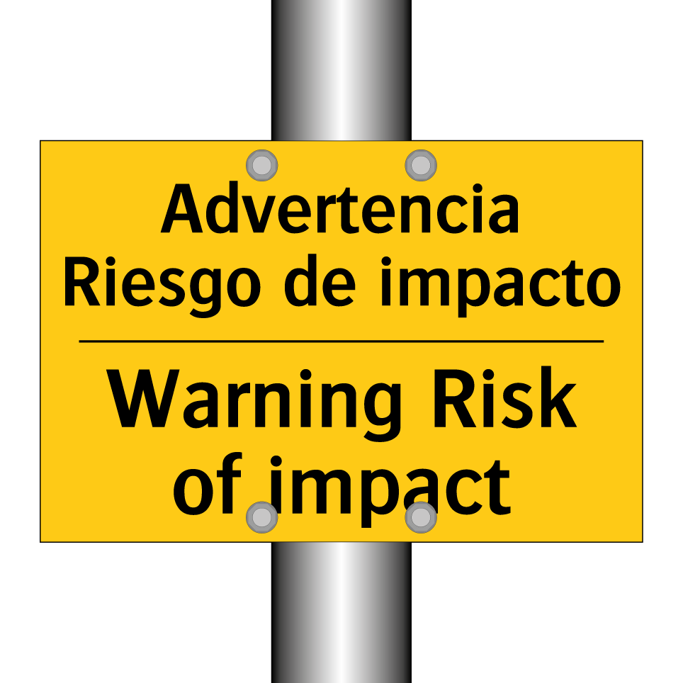 Advertencia Riesgo de impacto - Warning Risk of impact
