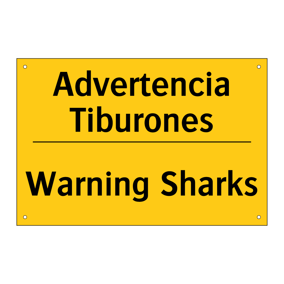 Advertencia Tiburones - Warning Sharks