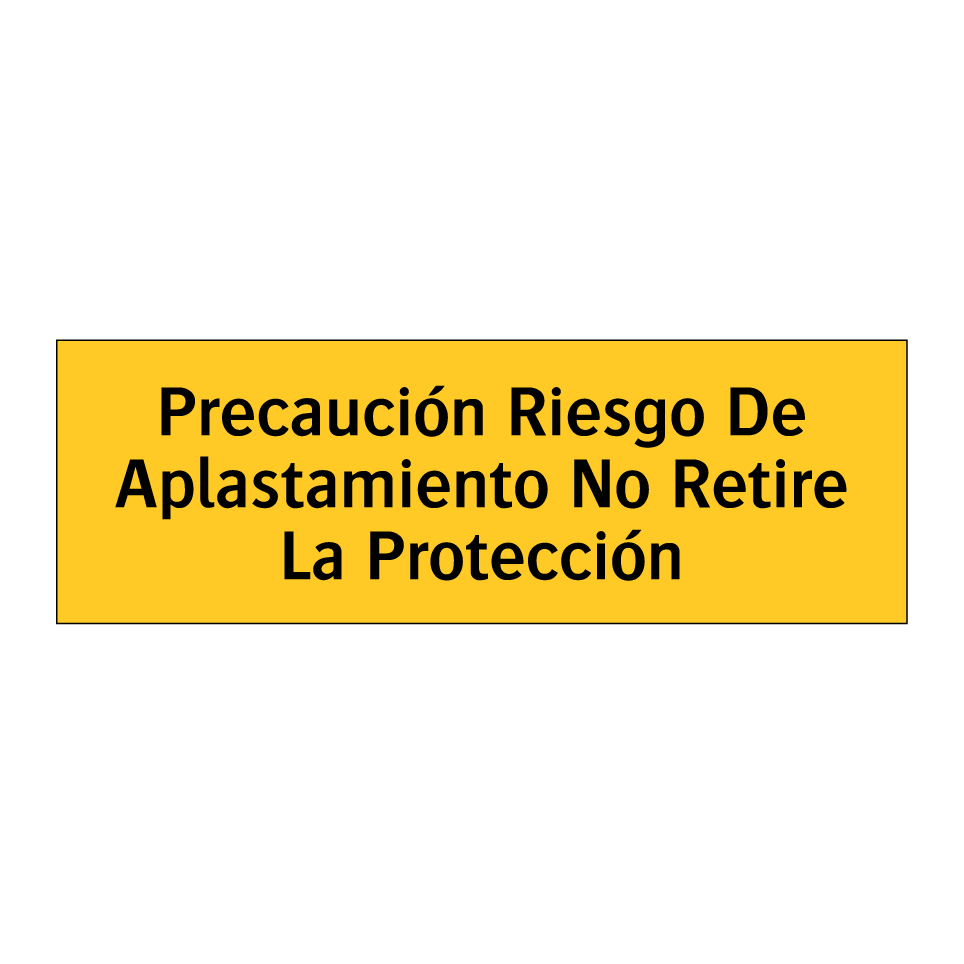 Precaución Riesgo De Aplastamiento No Retire La Protección