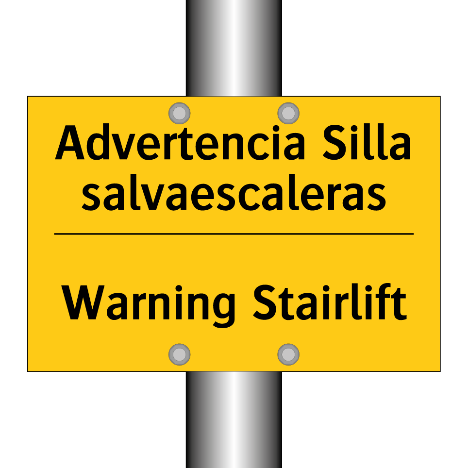 Advertencia Silla salvaescaleras - Warning Stairlift