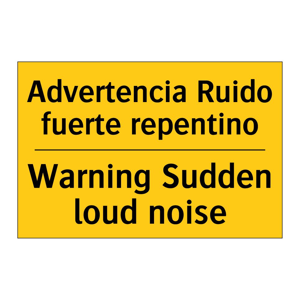 Advertencia Ruido fuerte repentino - Warning Sudden loud noise