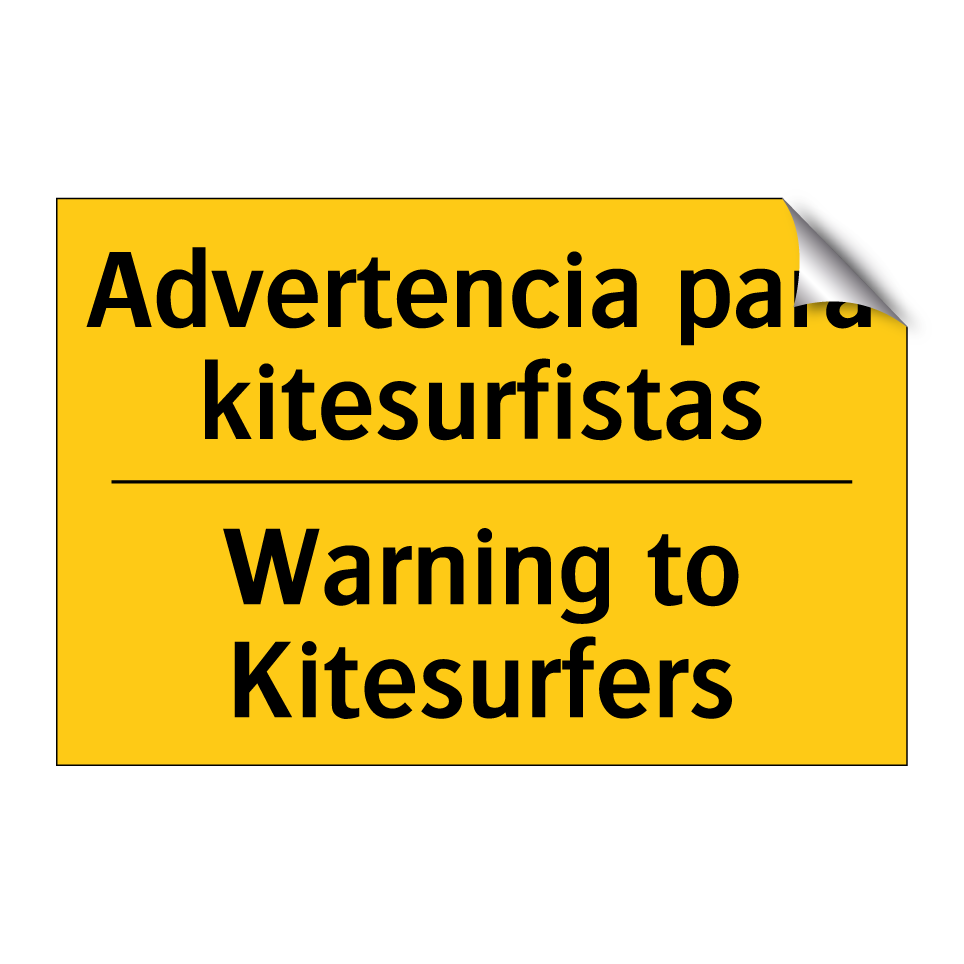 Advertencia para kitesurfistas - Warning to Kitesurfers