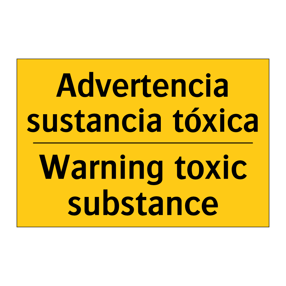 Advertencia sustancia tóxica - Warning toxic substance