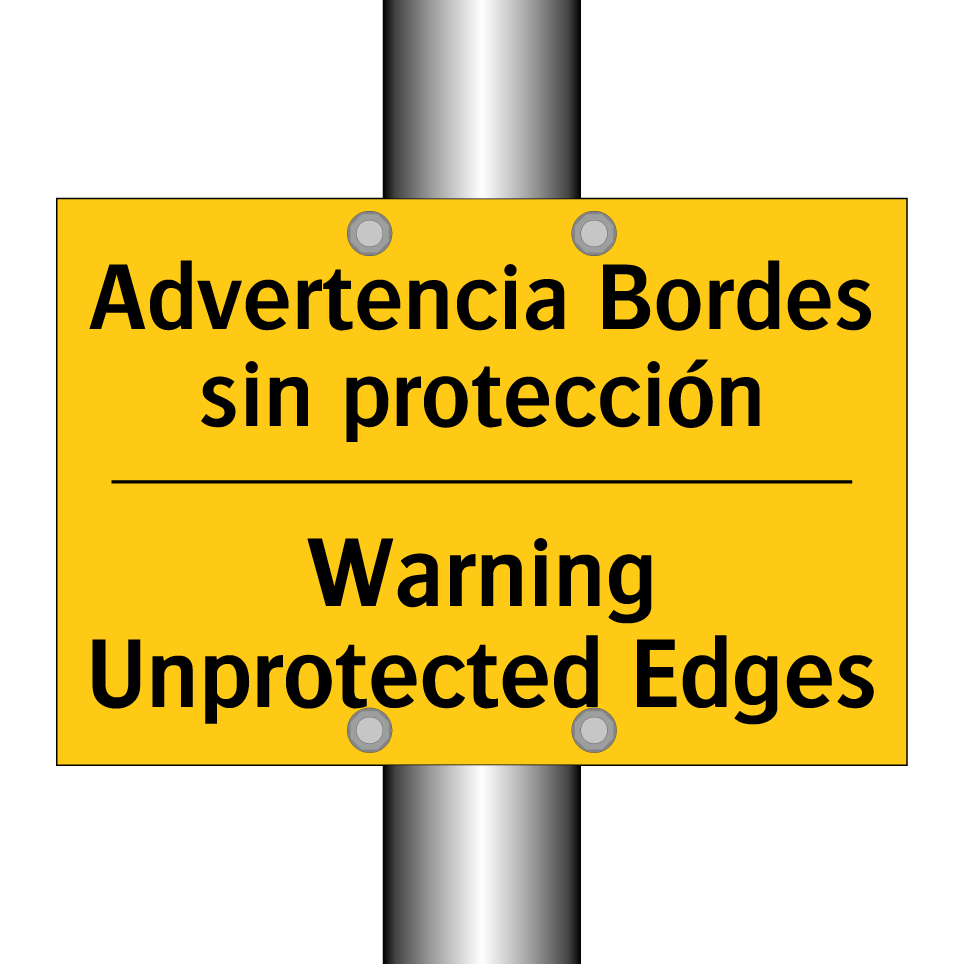 Advertencia Bordes sin protección - Warning Unprotected Edges