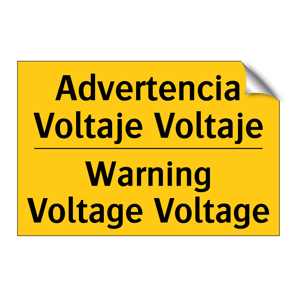 Advertencia Voltaje Voltaje - Warning Voltage Voltage