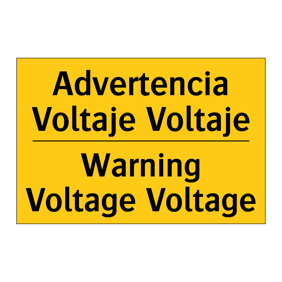 Advertencia Voltaje Voltaje - Warning Voltage Voltage