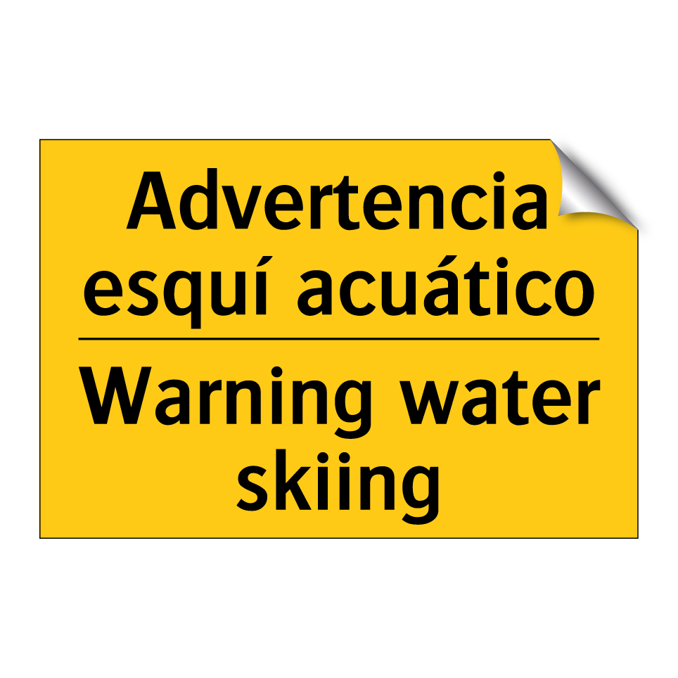 Advertencia esquí acuático - Warning water skiing