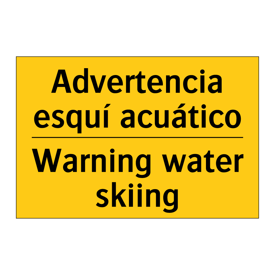 Advertencia esquí acuático - Warning water skiing