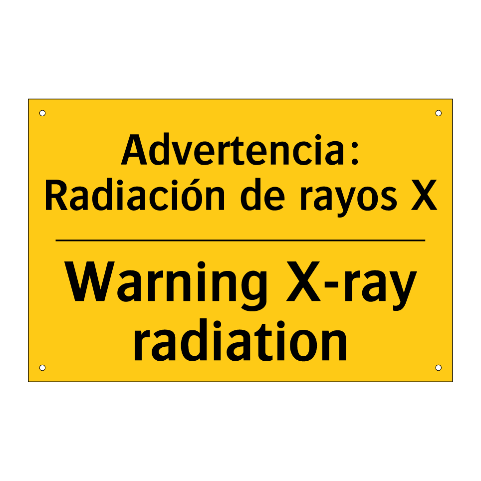 Advertencia: Radiación de rayos X - Warning X-ray radiation