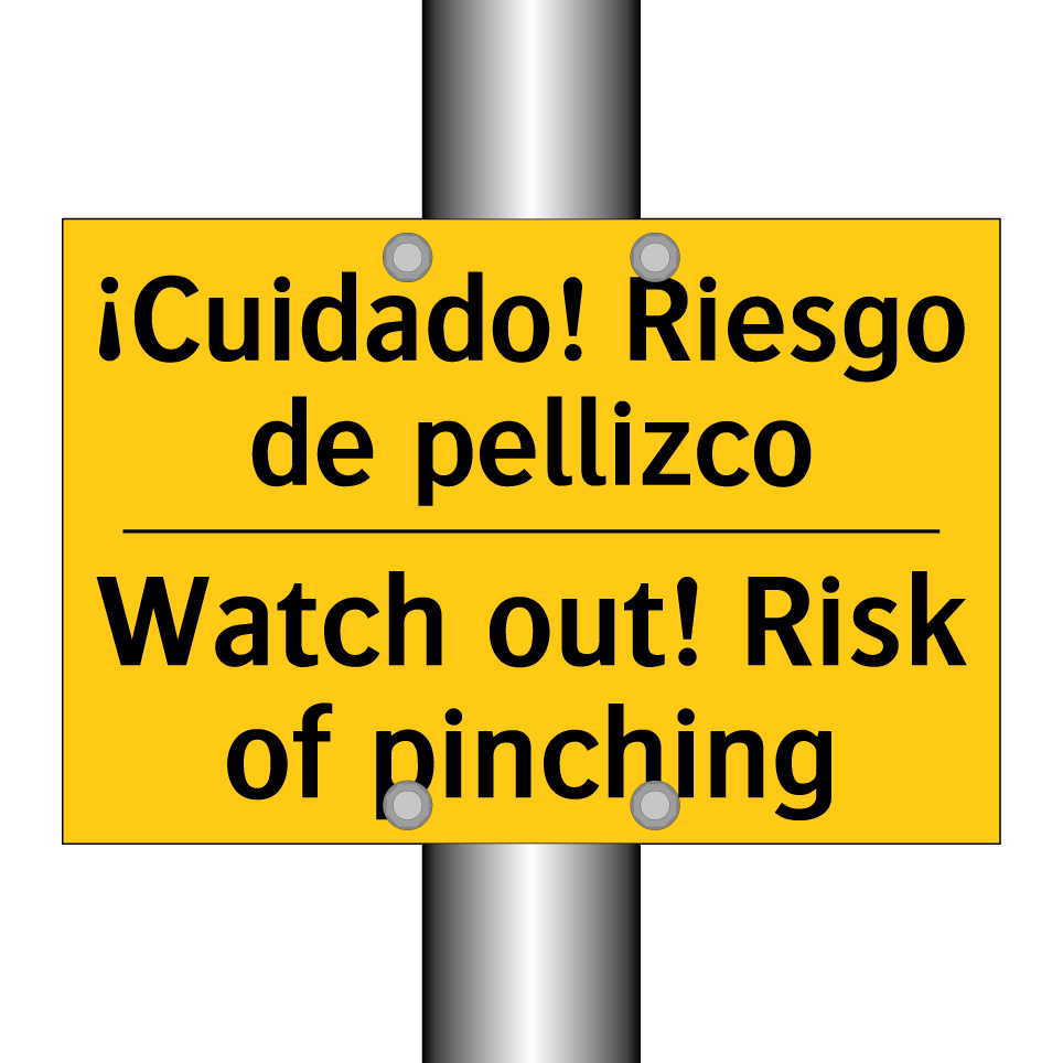 ¡Cuidado! Riesgo de pellizco - Watch out! Risk of pinching