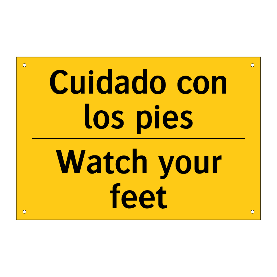 Cuidado con los pies - Watch your feet