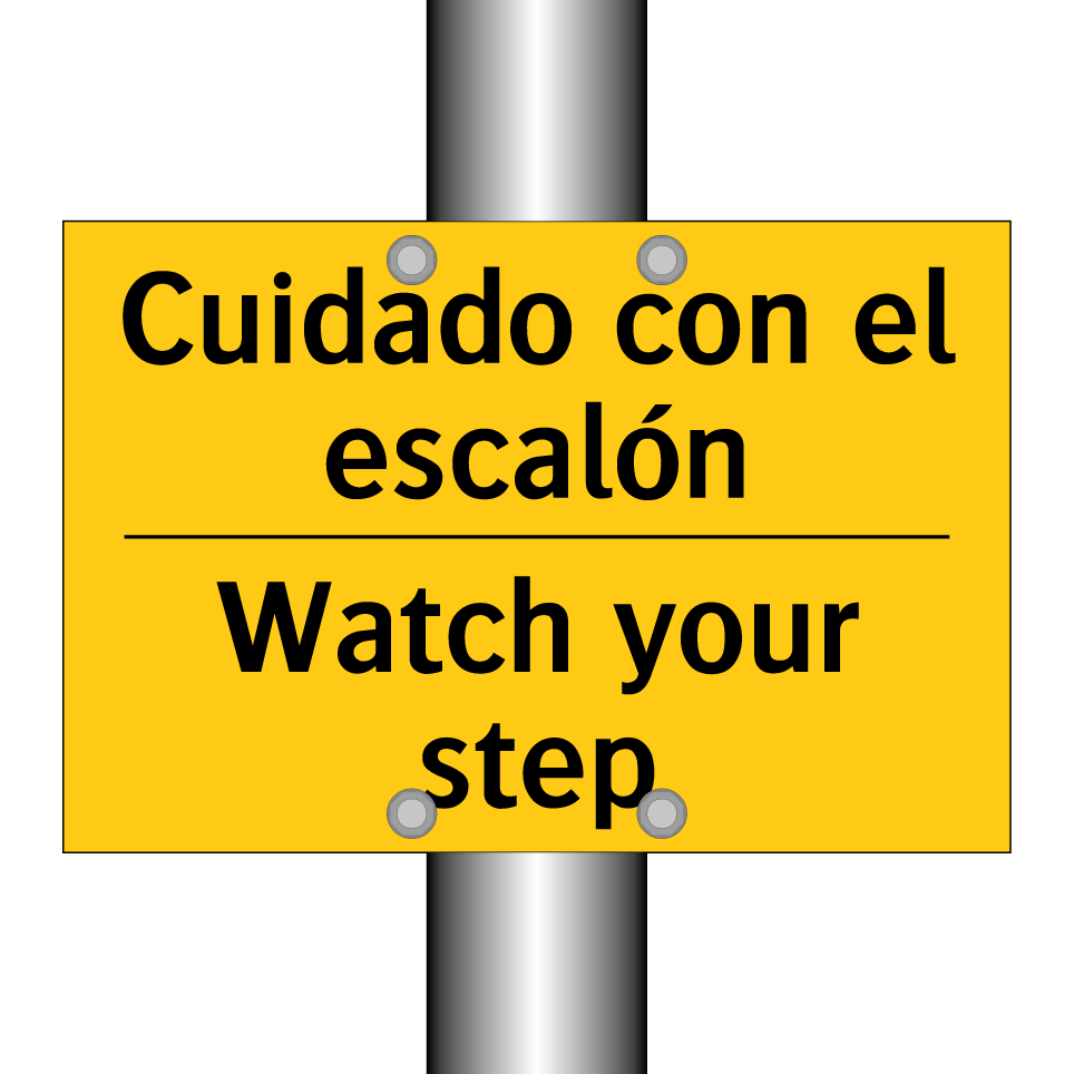 Cuidado con el escalón - Watch your step