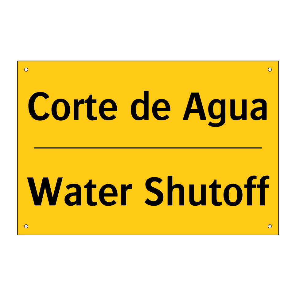 Corte de Agua - Water Shutoff
