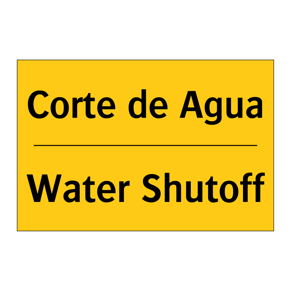 Corte de Agua - Water Shutoff