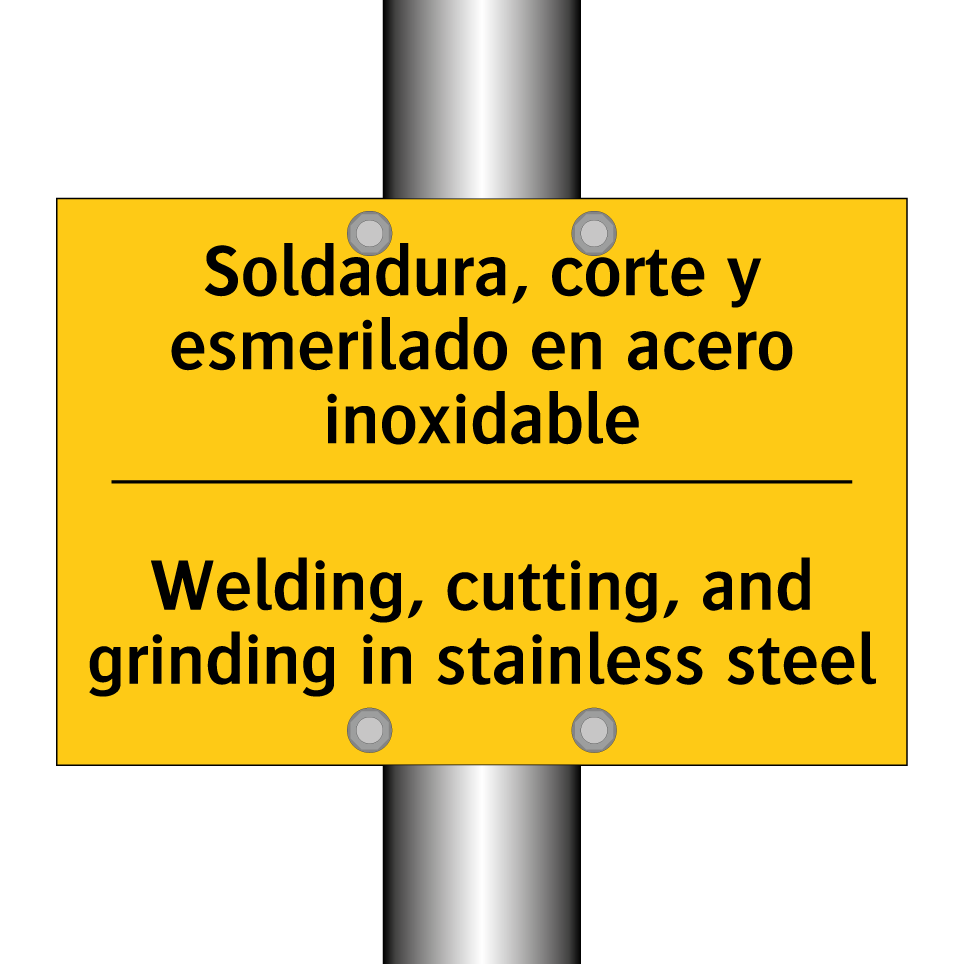 Soldadura, corte y esmerilado en acero inoxidable - Welding, cutting, and grinding in stainless steel