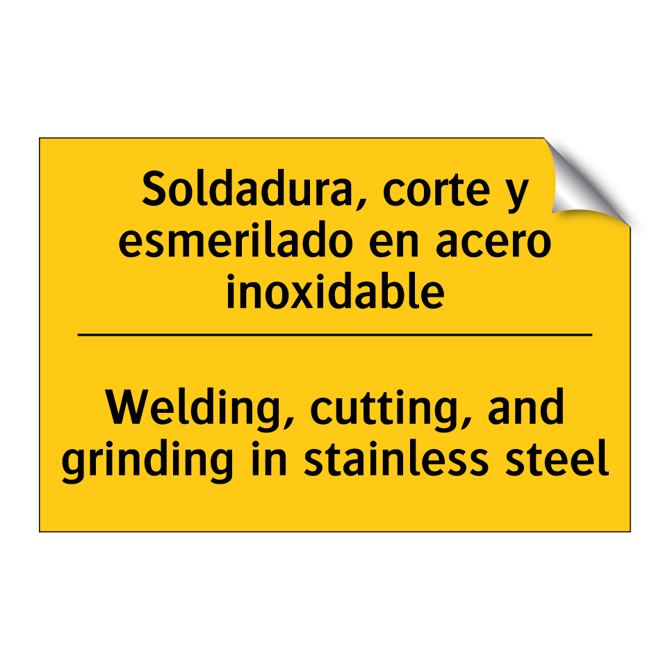 Soldadura, corte y esmerilado en acero inoxidable - Welding, cutting, and grinding in stainless steel