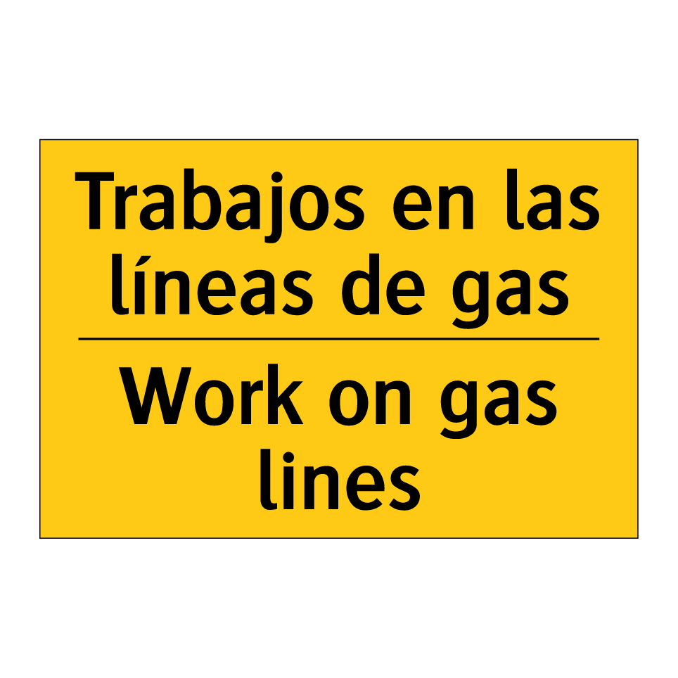 Trabajos en las líneas de gas - Work on gas lines