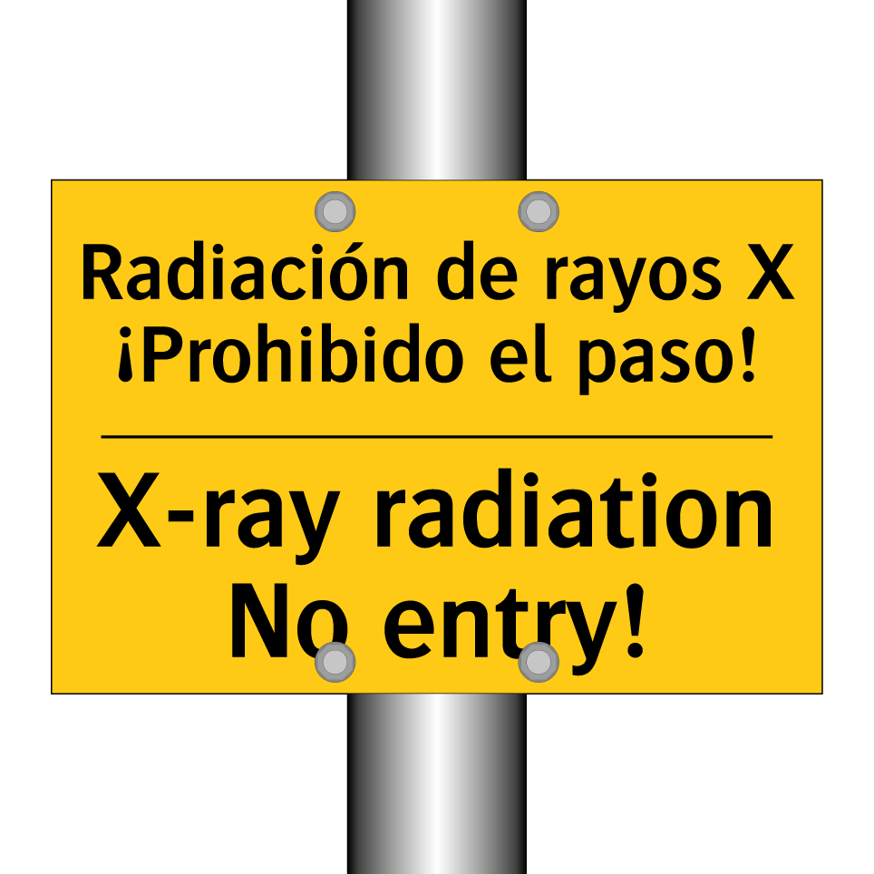 Radiación de rayos X ¡Prohibido el paso! - X-ray radiation No entry!