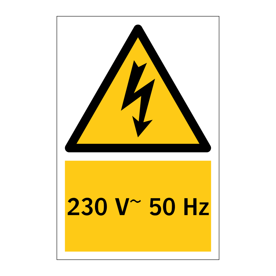 230 V~ 50 Hz