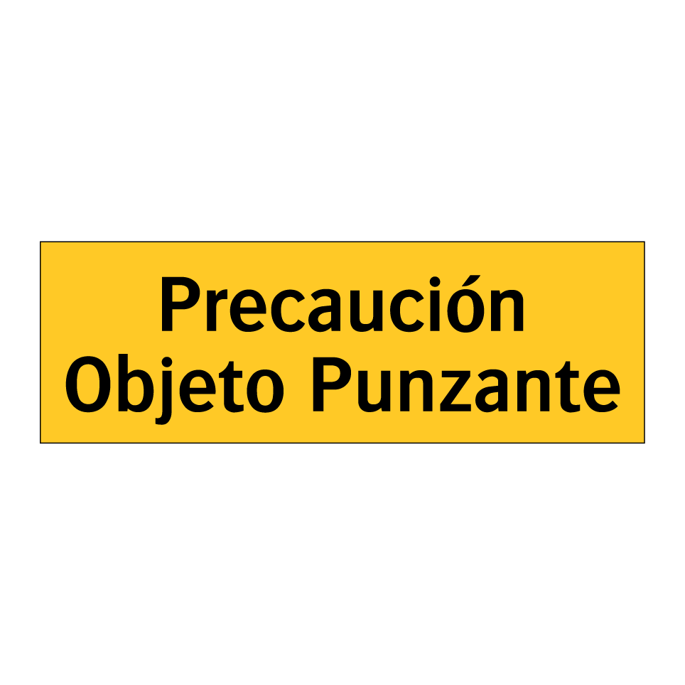 Precaución Objeto Punzante
