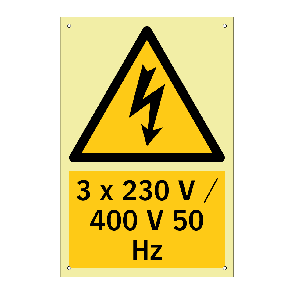 3 x 230 V / 400 V 50 Hz