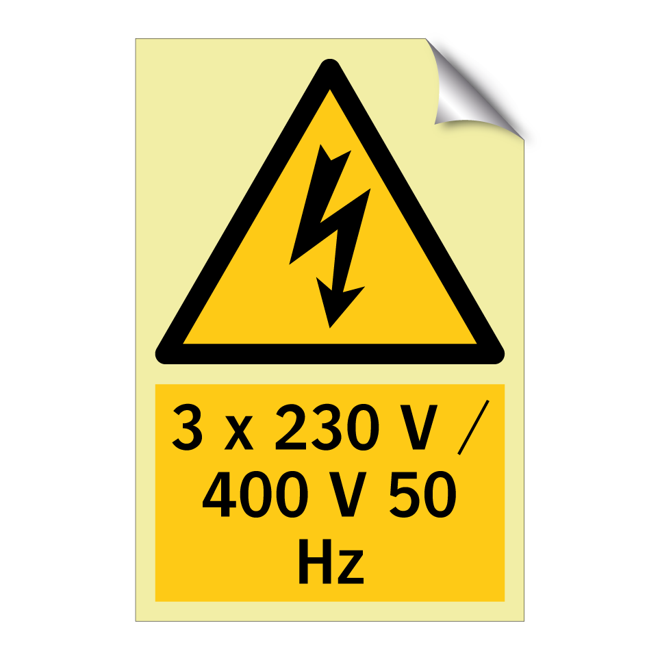 3 x 230 V / 400 V 50 Hz
