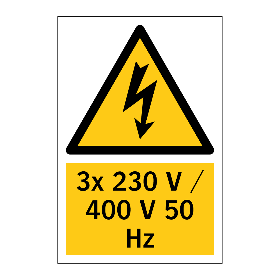 3x 230 V / 400 V 50 Hz