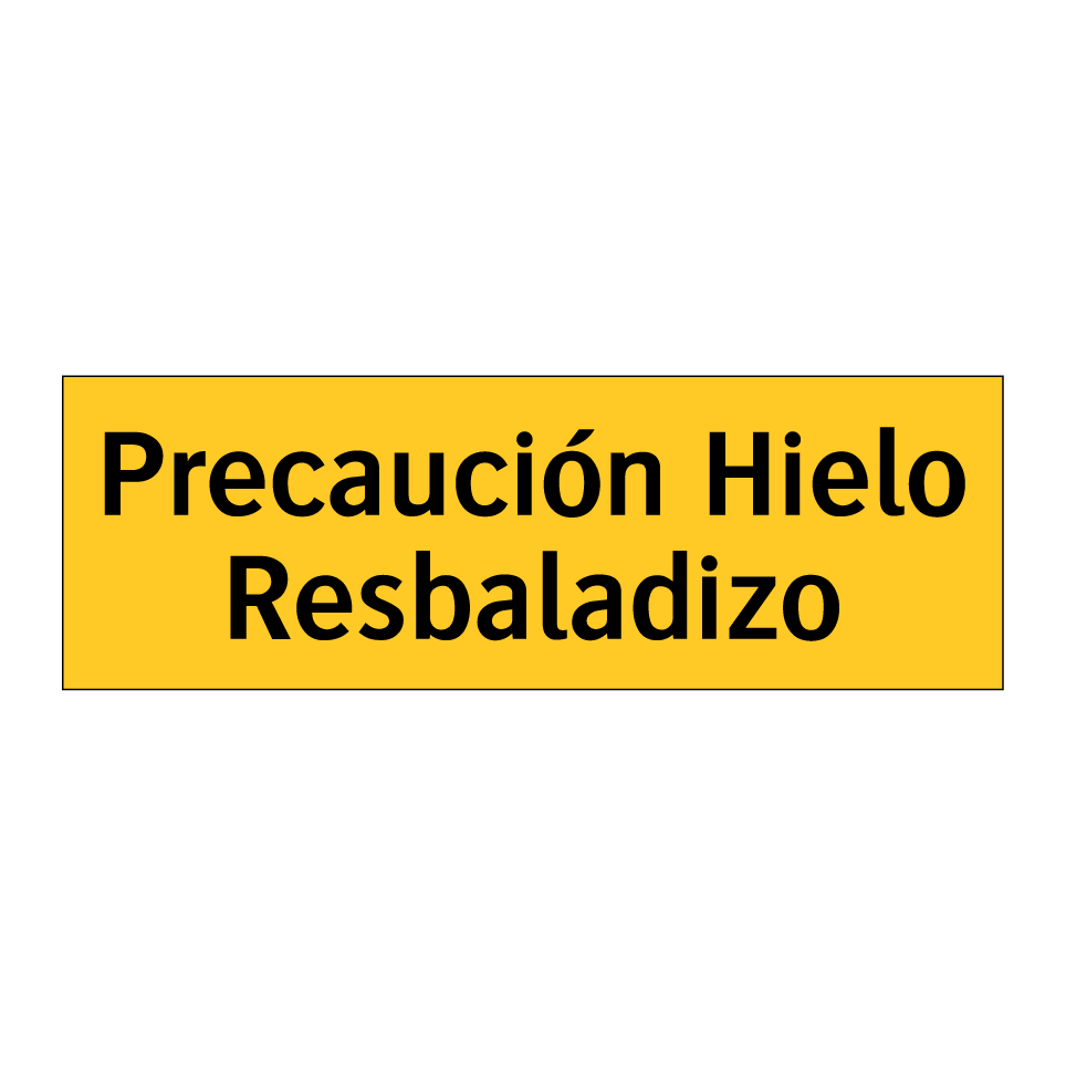 Precaución Hielo Resbaladizo