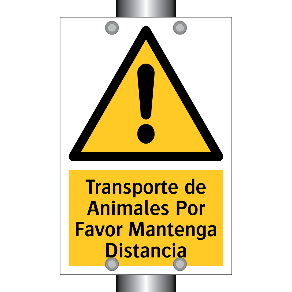 Transporte de Animales Por Favor Mantenga Distancia