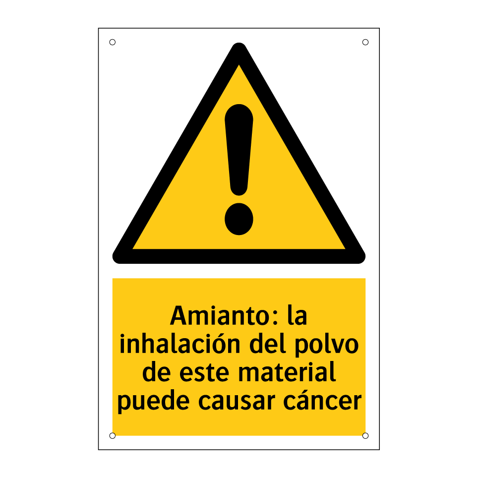 Amianto: la inhalación del polvo de este material puede causar cáncer
